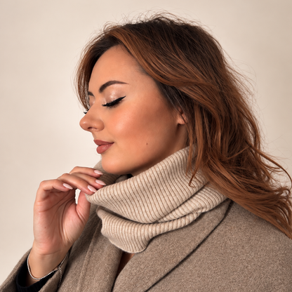 Kaszmirowy komin 100% Kaszmir unisex - naturalny beż