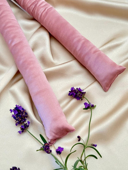 Jedwabny wałek do włosów + 2 scrunchies brudny róż