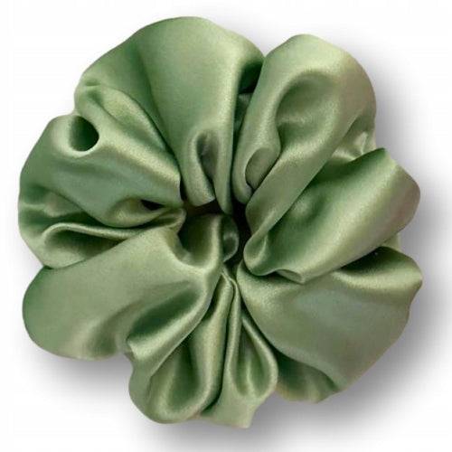 JEDWABNA GUMKA DO WŁOSÓW SCRUNCHIE 100% JEDWAB MORWOWY 22 mm MIĘTOWY r. M