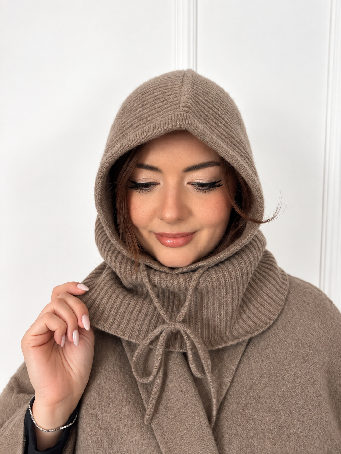 Balaclava 100% Kaszmir - taupe