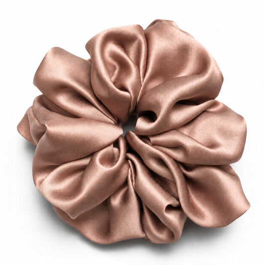 Jedwabna gumka do włosów 100% Jedwab scrunchie Sandalwood XXL Meravil