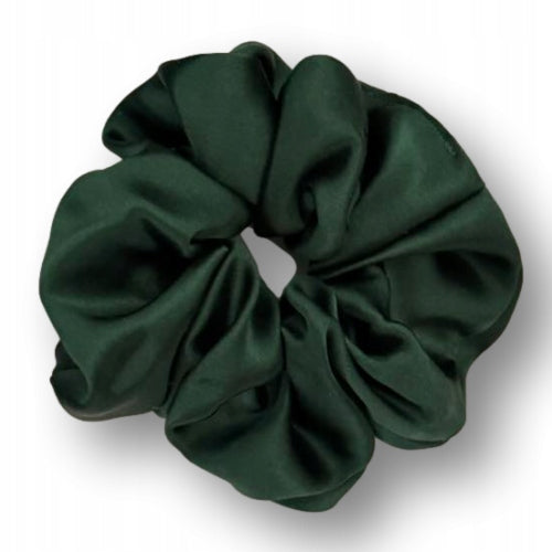 JEDWABNA GUMKA DO WŁOSÓW SCRUNCHIE 100% JEDWAB MORWOWY 22 mm BUTELKOWY r. M