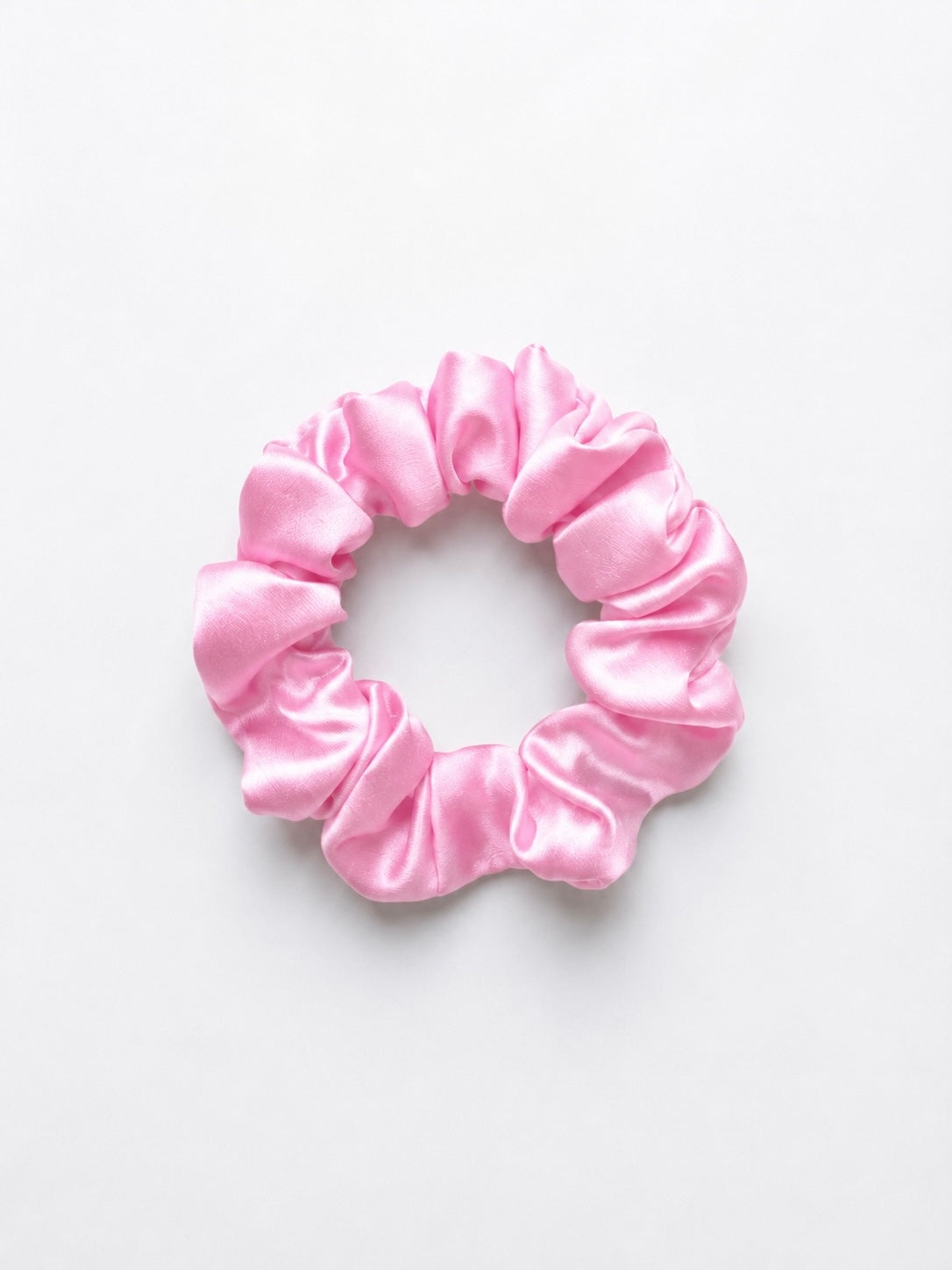 Jedwabna gumka do włosów 100% JEDWAB scrunchie Jasny róż MINI Meravil