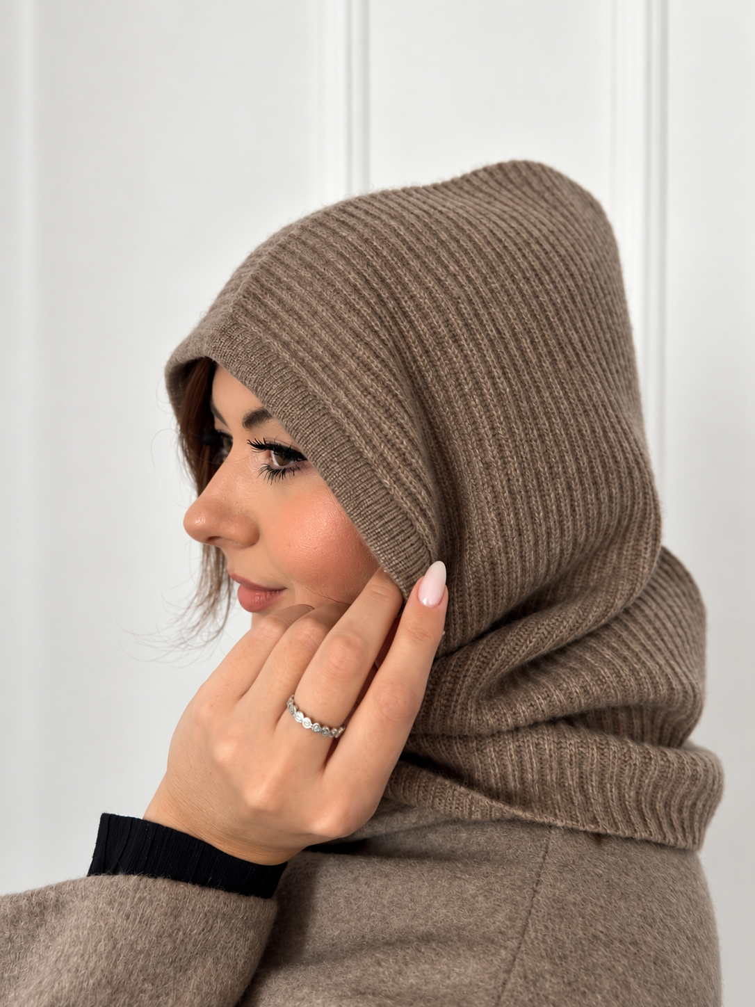 Balaclava 100% Kaszmir - taupe