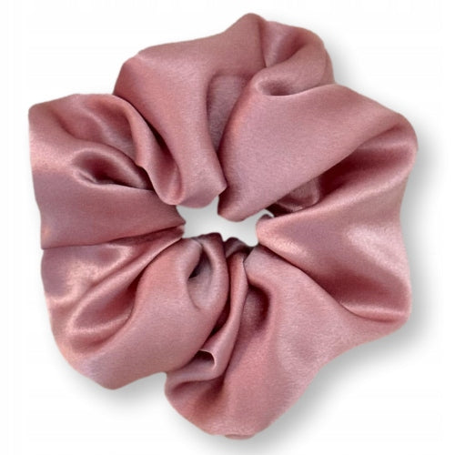 JEDWABNA GUMKA DO WŁOSÓW SCRUNCHIE 100% JEDWAB MORWOWY 22 mm BRUDNY RÓŻ r.M