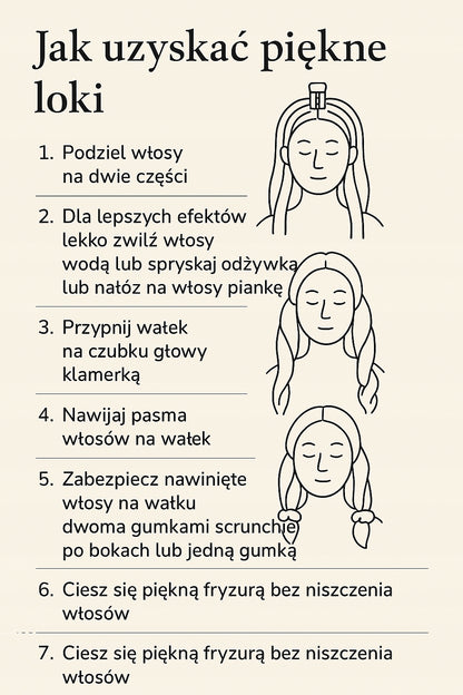 Jedwabny wałek do włosów czarny