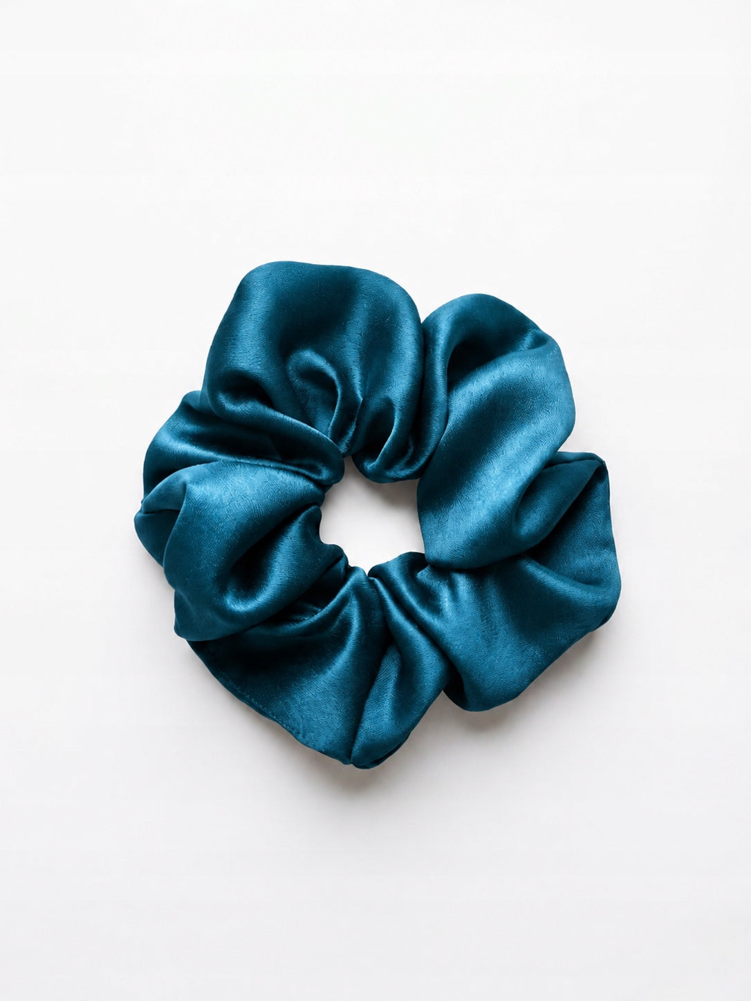 Jedwabna gumka do włosów 100% Jedwab scrunchie Morski Meravil rozmiar M