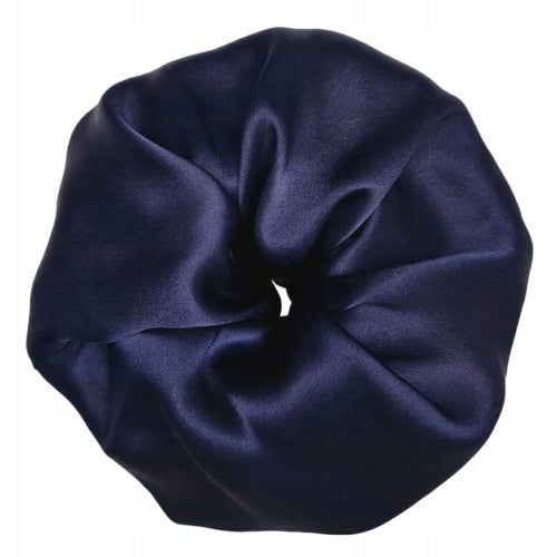 JEDWABNA GUMKA DO WŁOSÓW SCRUNCHIE JEDWAB 100% Meravil GRANATOWA rozmiar XL
